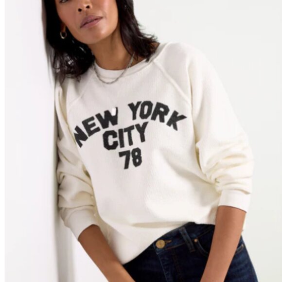 EC Retro Brand Black Label New York City slub crewneck sweatshirt - Picture 1 of 2